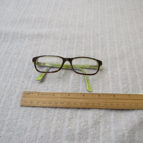 Youth Eye Glasses Girl Kids Brown Green Plastic Tortoise Shell Frames Unbranded - Picture 7 of 11